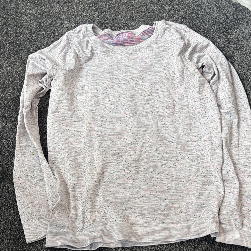 Lululemon Lightweight Long-Sleeve Tee - grey Speckled